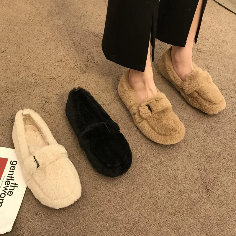 Marisol Hayes | Elegant Fur Moccasin Loafers