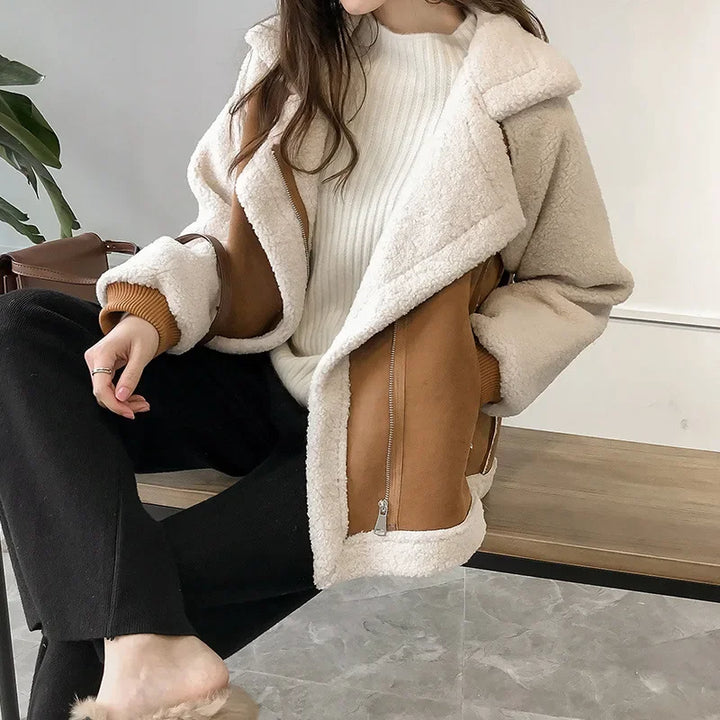 Élodie | Suede Shearling Jacket