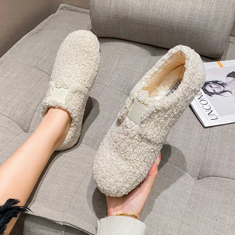 Odalys Faye | Sheep Fur Slip-On Loafers