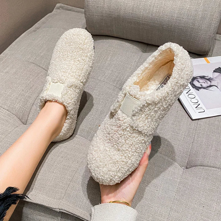Odalys Faye | Sheep Fur Slip-On Loafers