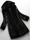 Marisette Rose | Black Faux Fur Coat with Hood