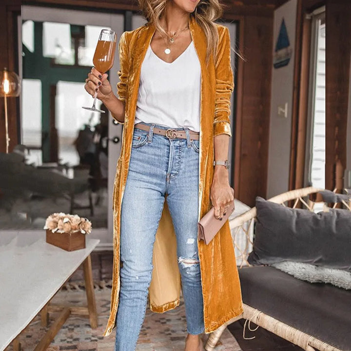 Genevra | Velvet Kimono Duster Cardigan