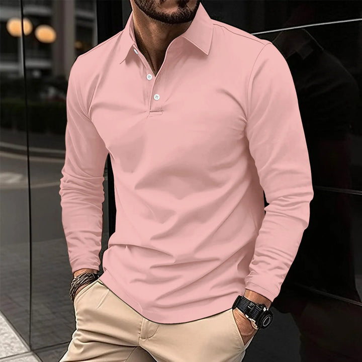 Marcus Wren | Long Sleeve Polo Shirt, Slim Fit