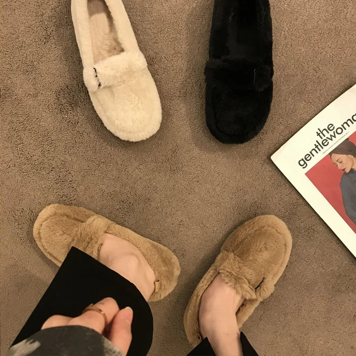 Marisol Hayes | Elegant Fur Moccasin Loafers