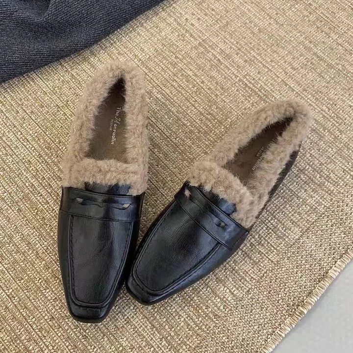 Camila | Leopard Print Fur Loafers