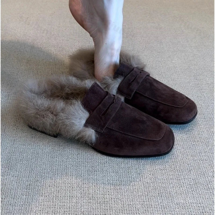 Isabelle | Plush Fur Loafer Slippers