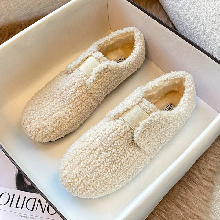Odalys Faye | Sheep Fur Slip-On Loafers
