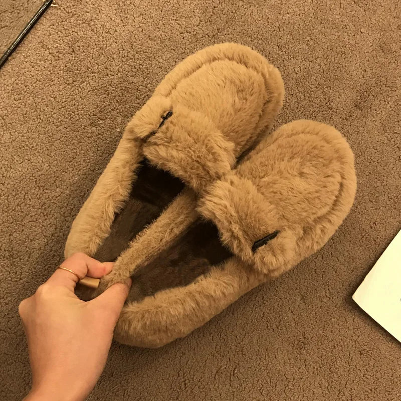 Marisol Hayes | Elegant Fur Moccasin Loafers