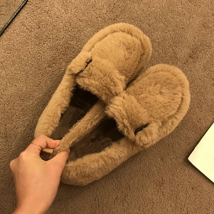 Marisol Hayes | Elegant Fur Moccasin Loafers