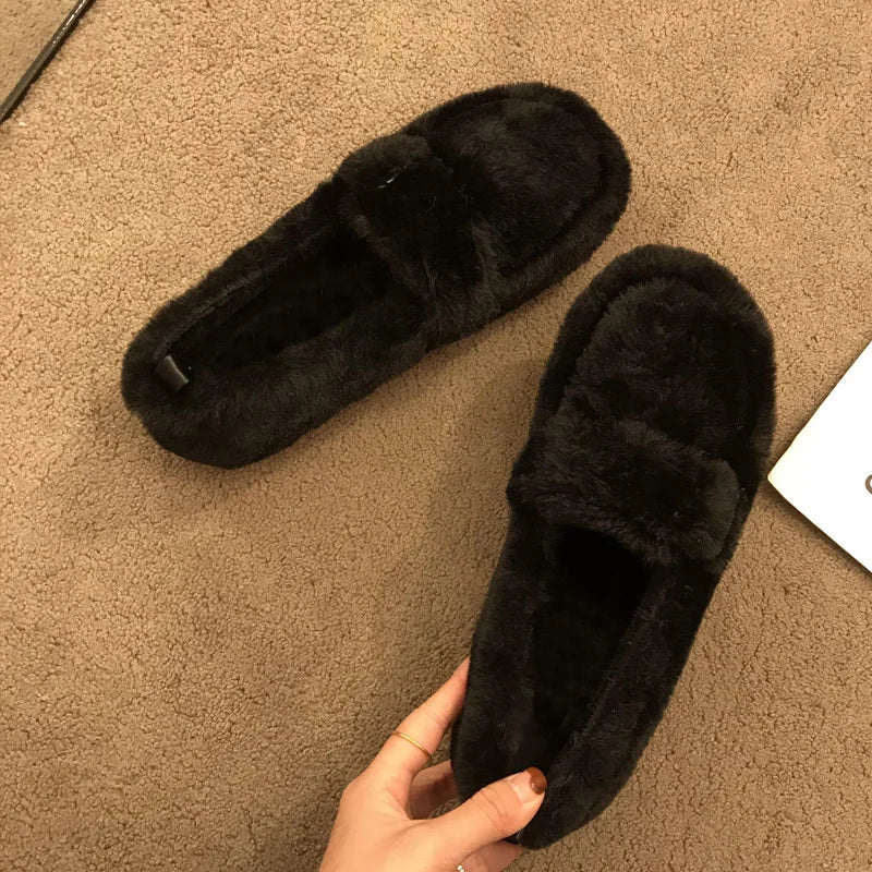 Marisol Hayes | Elegant Fur Moccasin Loafers