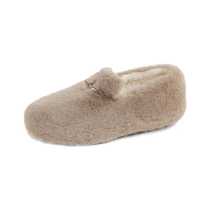 Rosalind Faye | Mink Fur Slip-On Loafers