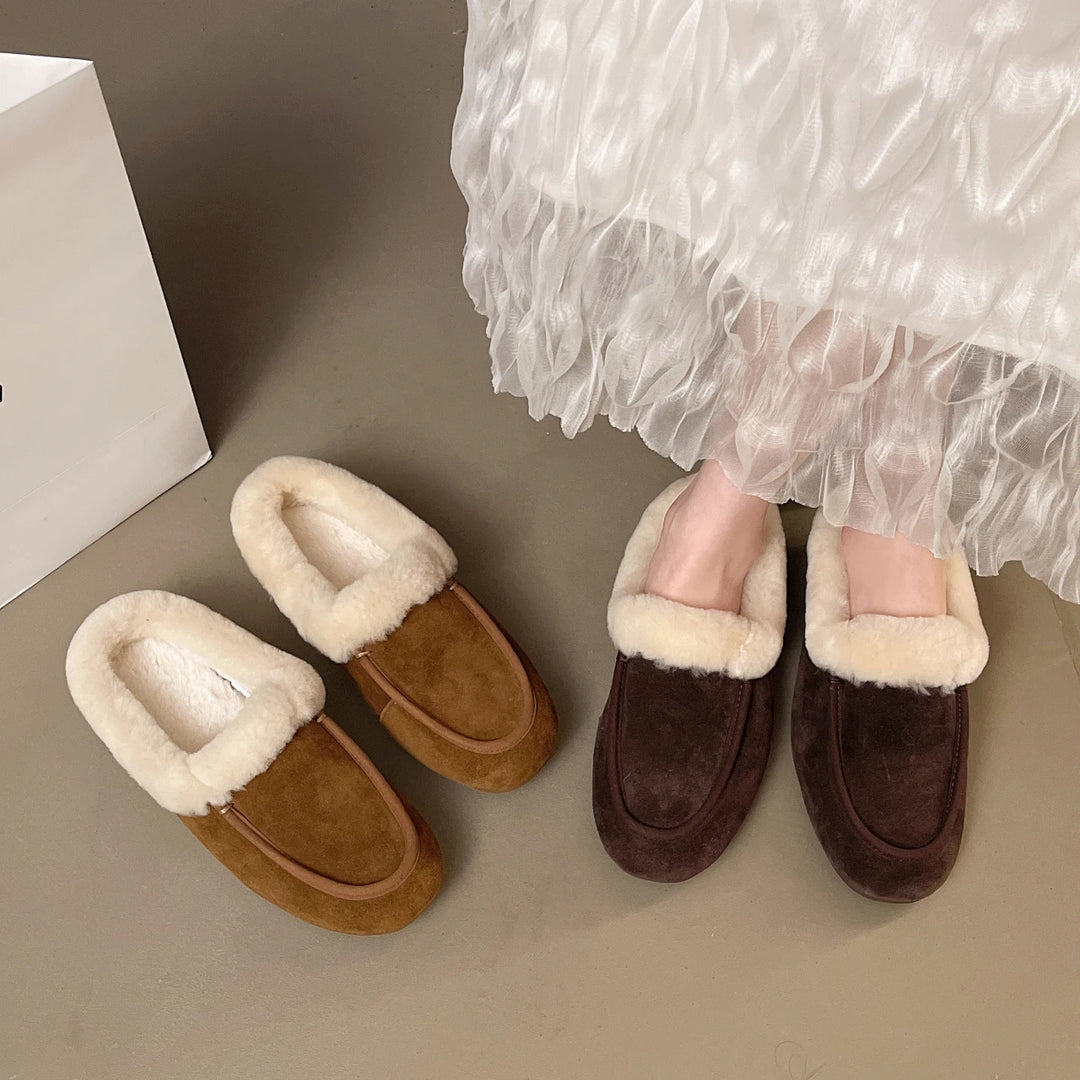 Wren Hayes | Shearling Fur Mule Loafers