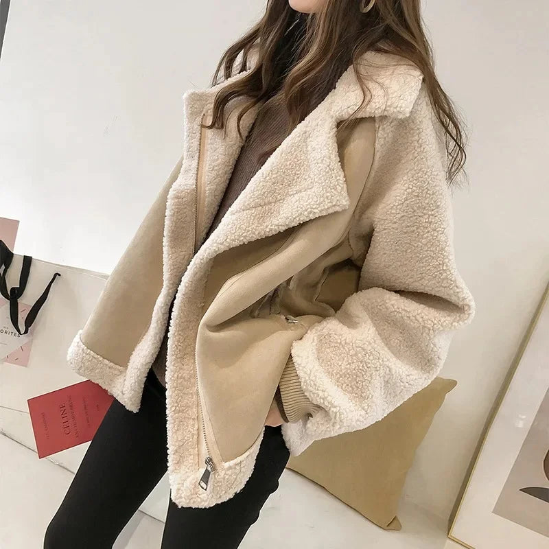 Élodie | Suede Shearling Jacket