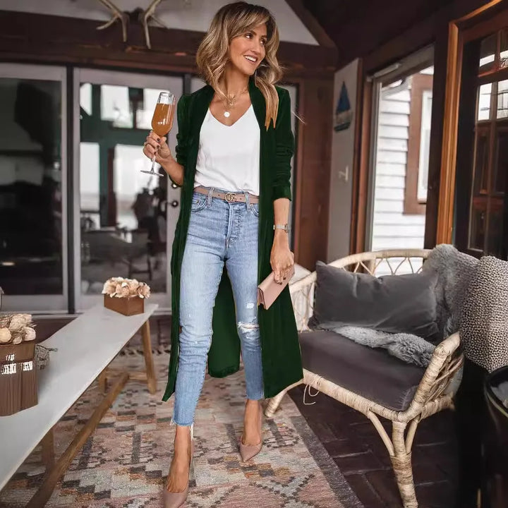 Genevra | Velvet Kimono Duster Cardigan