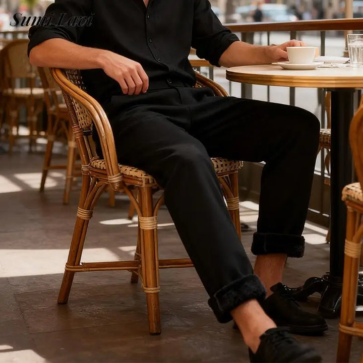 Marcus | Fleece Lined Trousers, Tapered Fit