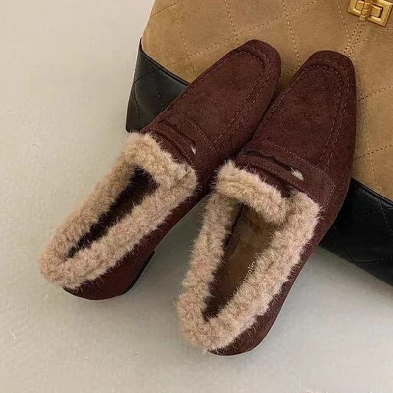 Camila | Leopard Print Fur Loafers