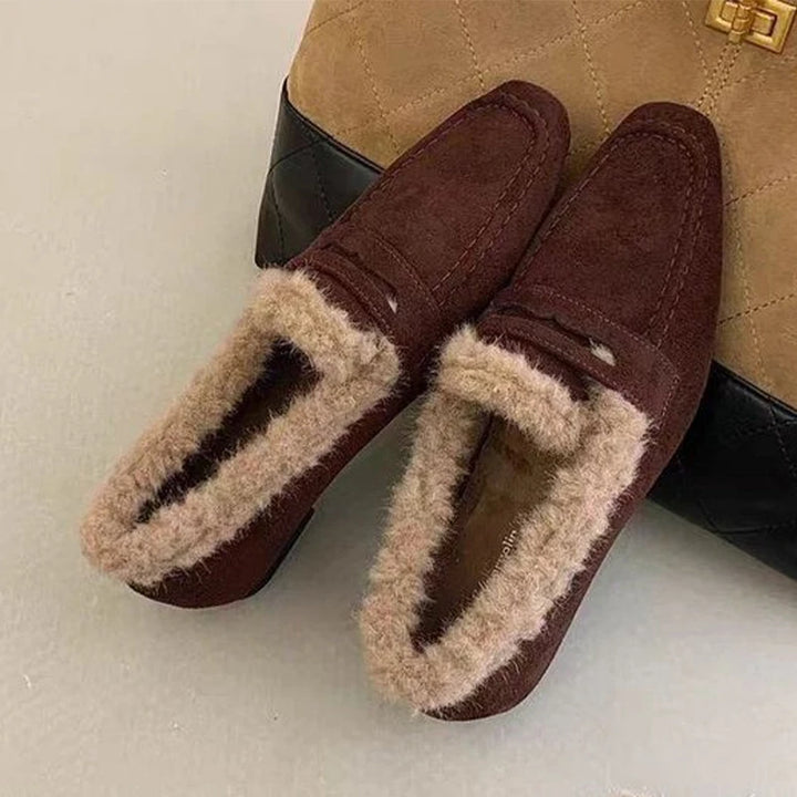 Camila | Leopard Print Fur Loafers