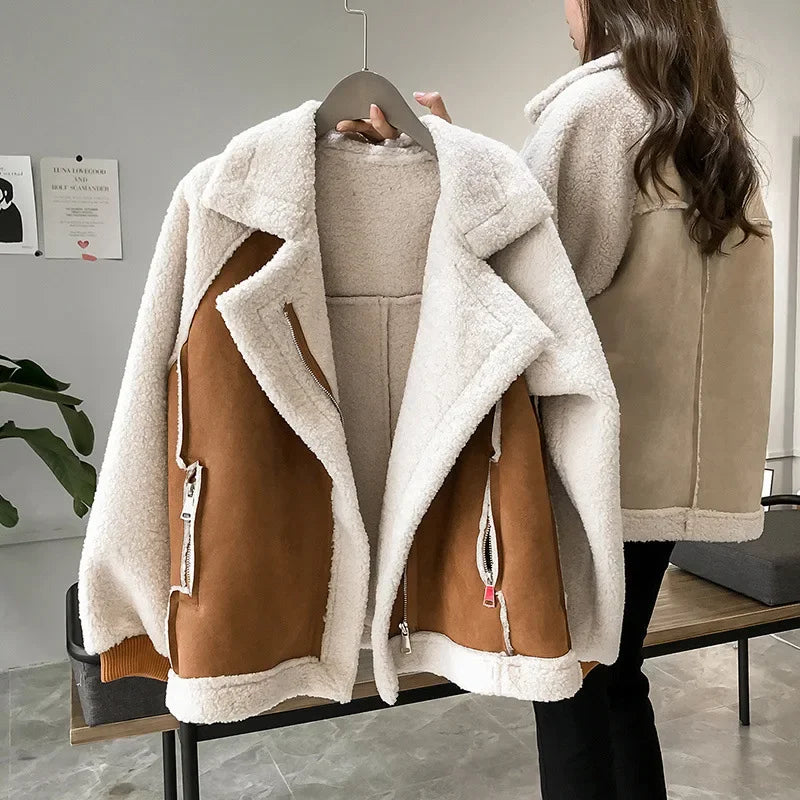 Élodie | Suede Shearling Jacket