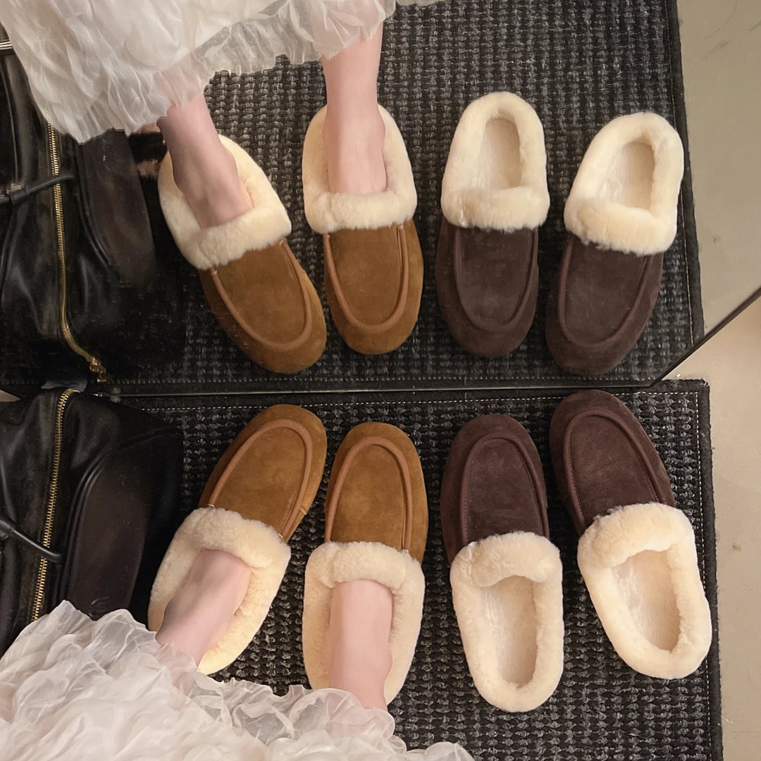 Wren Hayes | Shearling Fur Mule Loafers