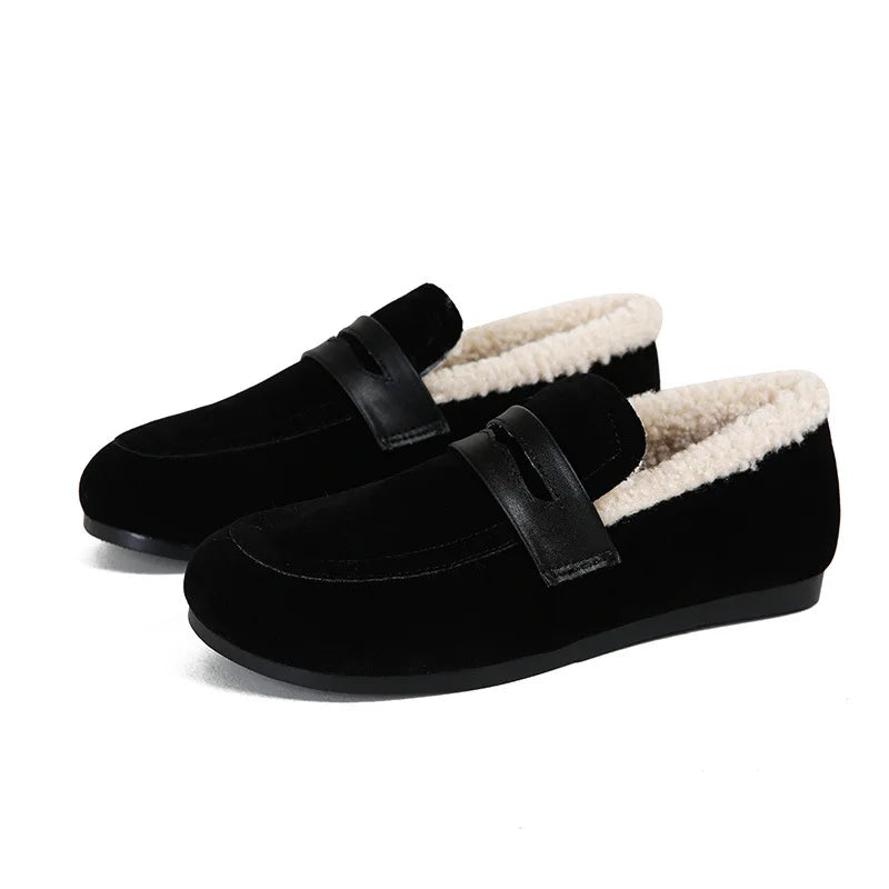 Josephine | Lambwool Lined Suede Loafers