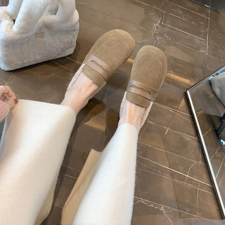 Josephine | Lambwool Lined Suede Loafers