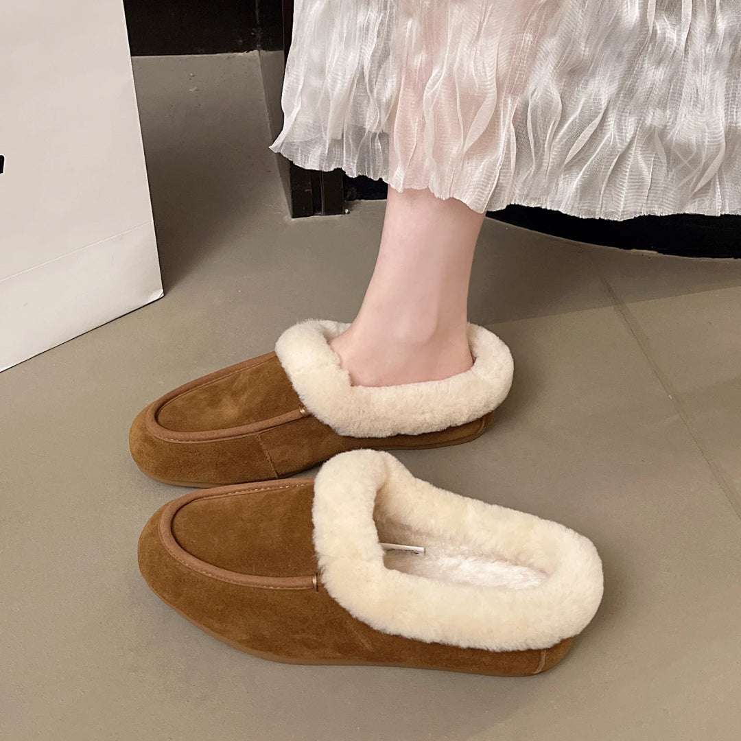 Wren Hayes | Shearling Fur Mule Loafers