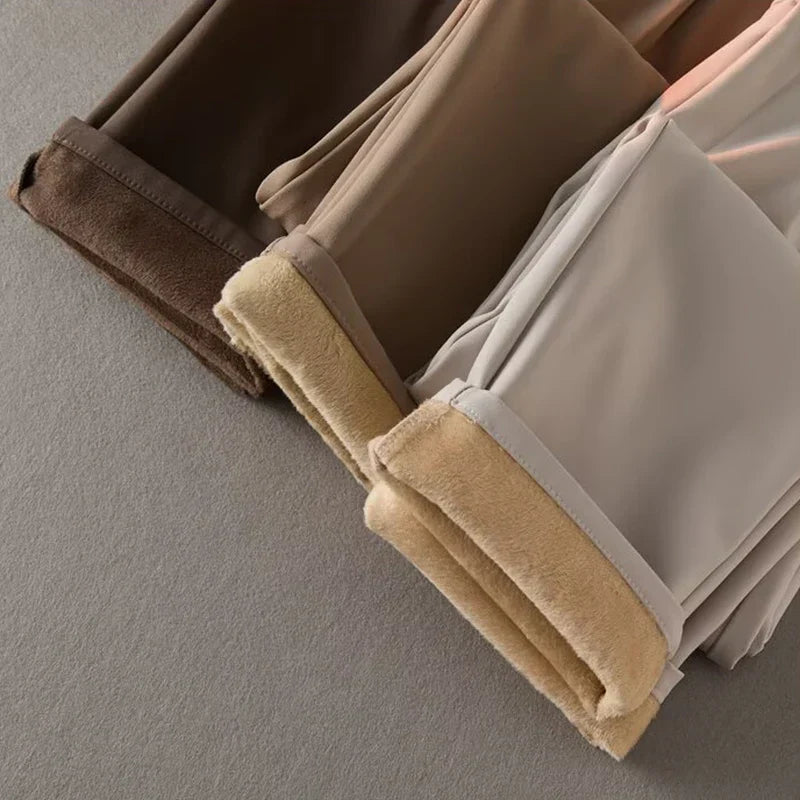 Marcus | Fleece Lined Trousers, Tapered Fit