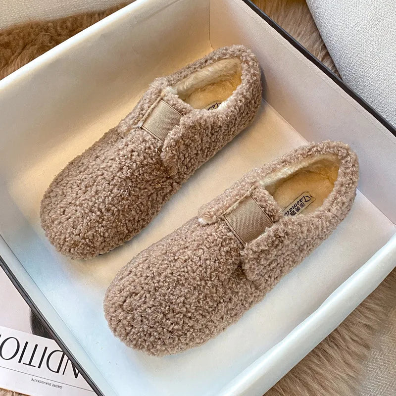 Odalys Faye | Sheep Fur Slip-On Loafers