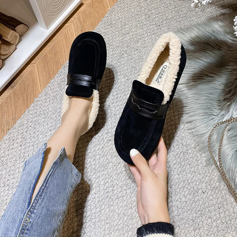 Josephine | Lambwool Lined Suede Loafers