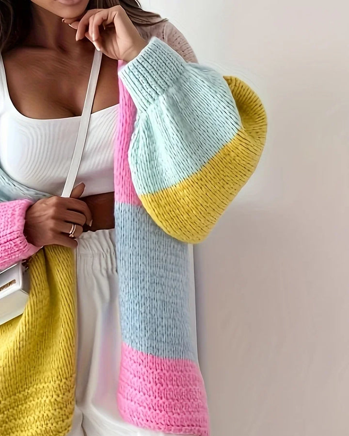 Nola | Colour Block Knit Cardigan