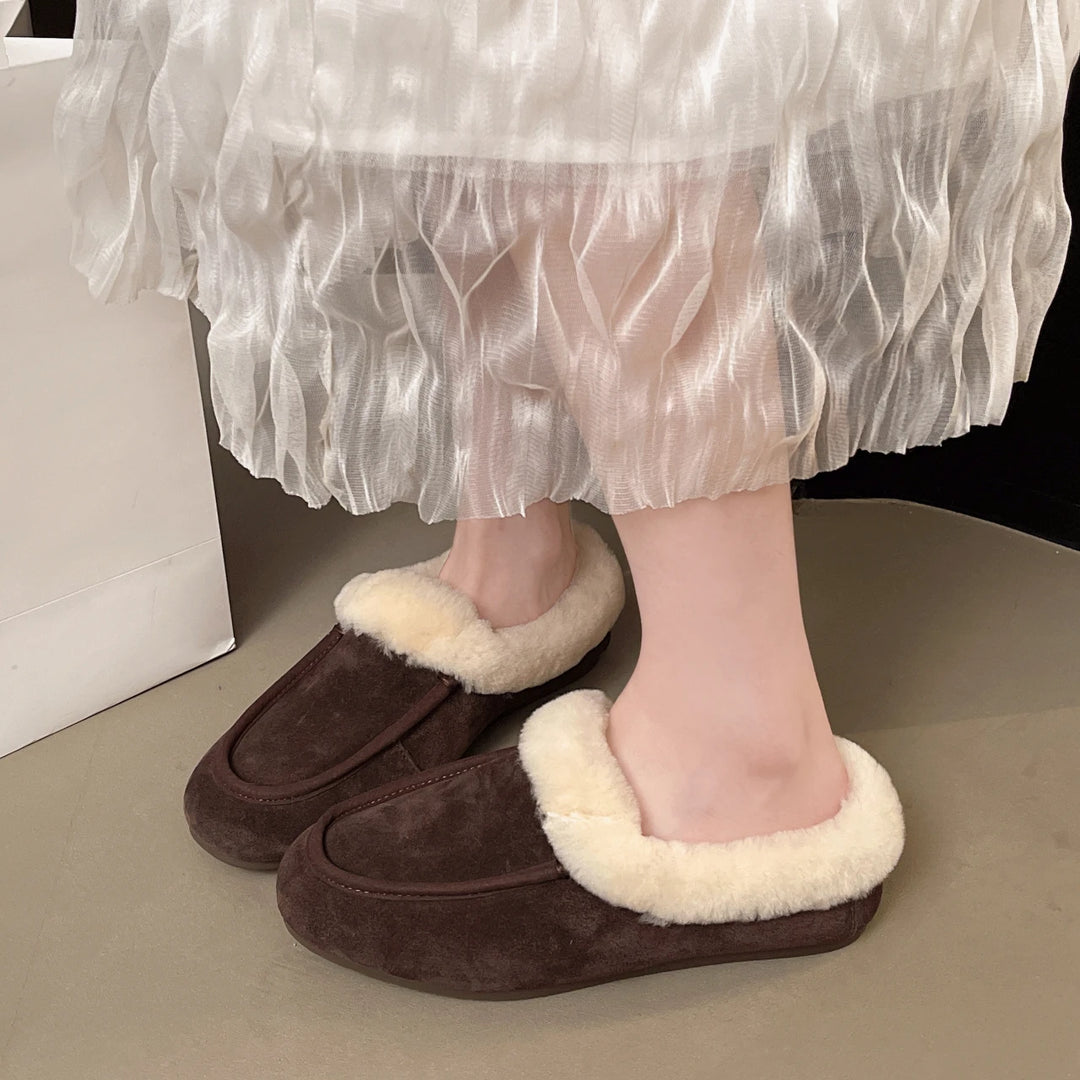 Wren Hayes | Shearling Fur Mule Loafers