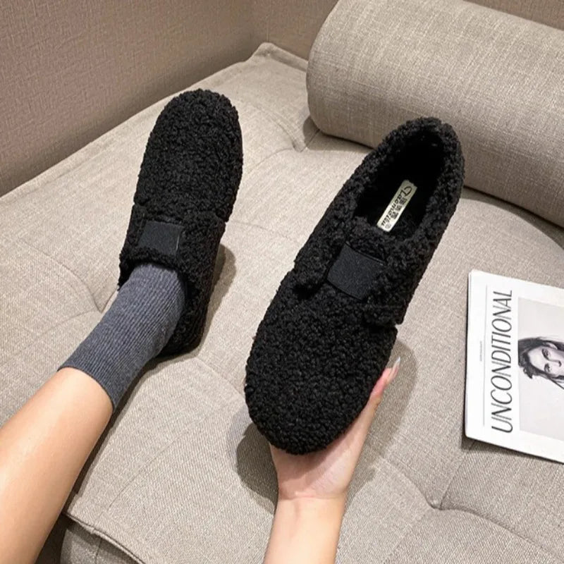Odalys Faye | Sheep Fur Slip-On Loafers