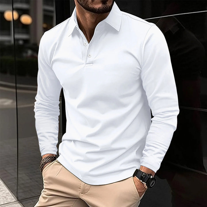 Marcus Wren | Long Sleeve Polo Shirt, Slim Fit