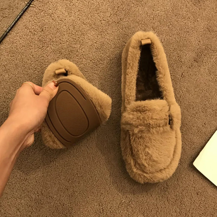 Marisol Hayes | Elegant Fur Moccasin Loafers