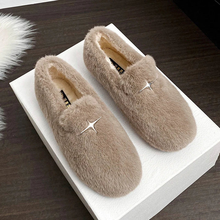 Rosalind Faye | Mink Fur Slip-On Loafers