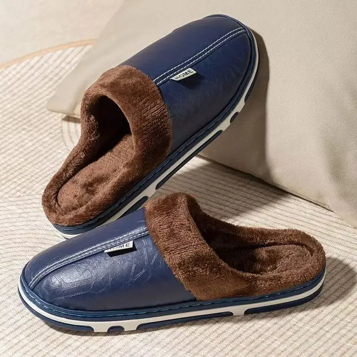 Julian Marcus | Men's PU Leather House Slippers