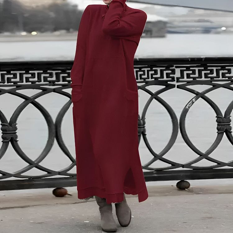 Delphine | Knit Maxi Sweater Dress, Long Sleeve