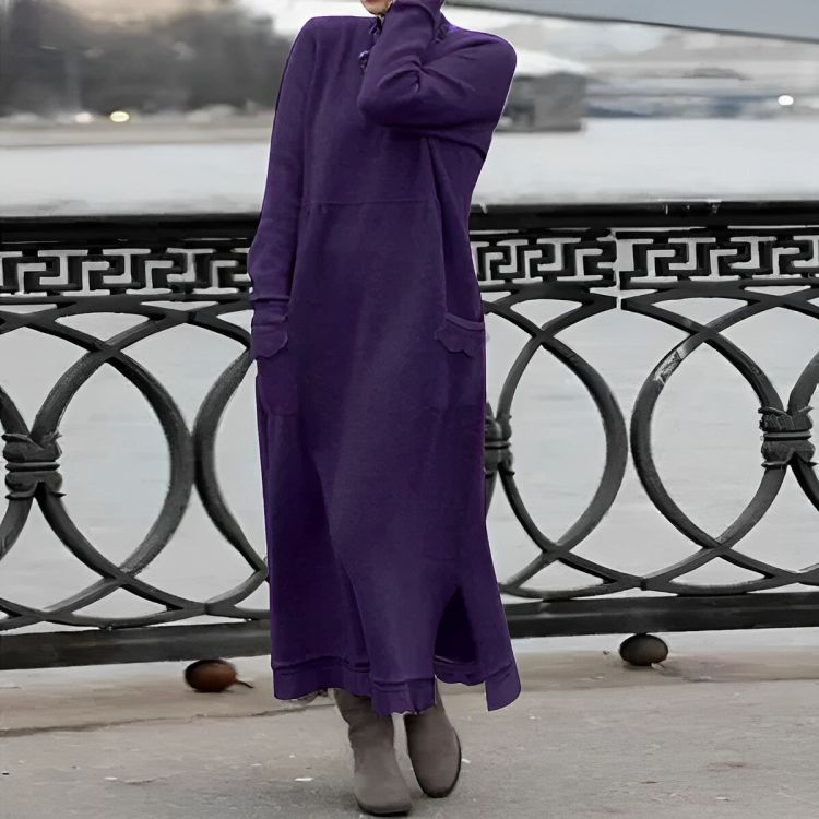 Delphine | Knit Maxi Sweater Dress, Long Sleeve