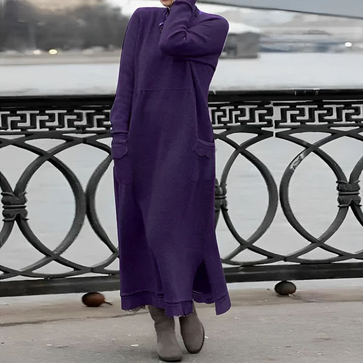Delphine | Knit Maxi Sweater Dress, Long Sleeve