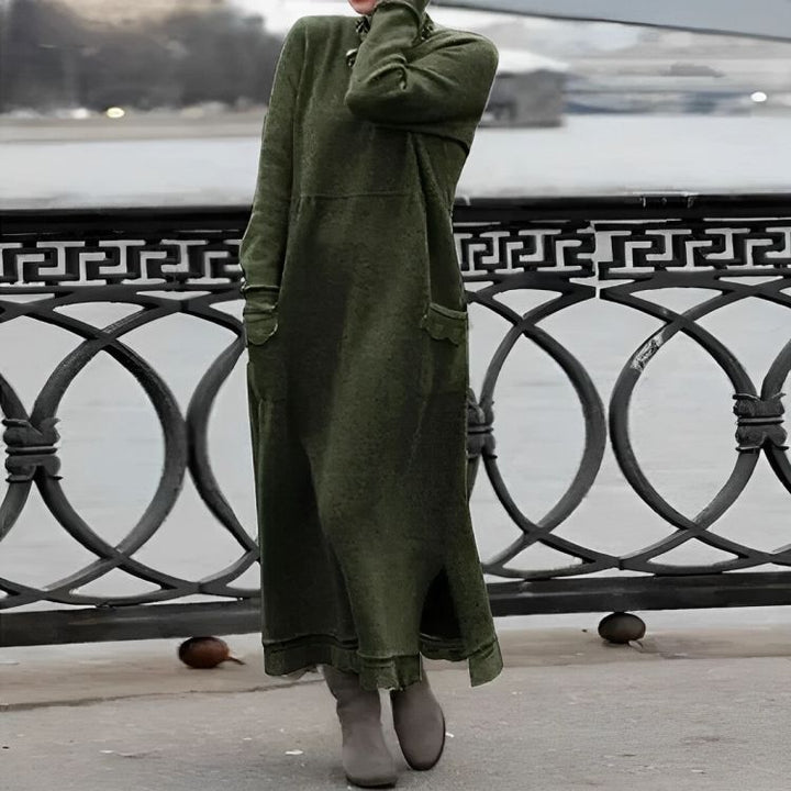 Delphine | Knit Maxi Sweater Dress, Long Sleeve