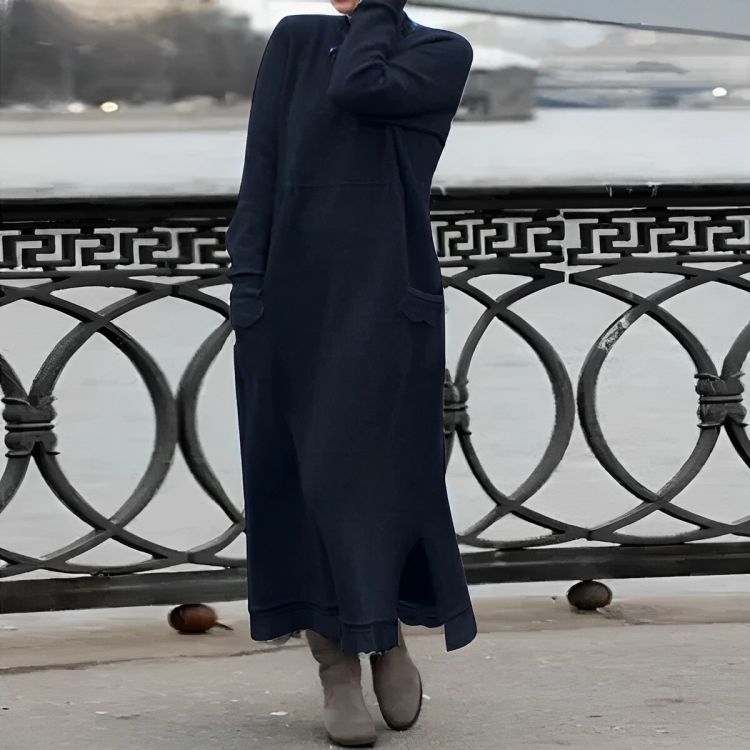 Delphine | Knit Maxi Sweater Dress, Long Sleeve