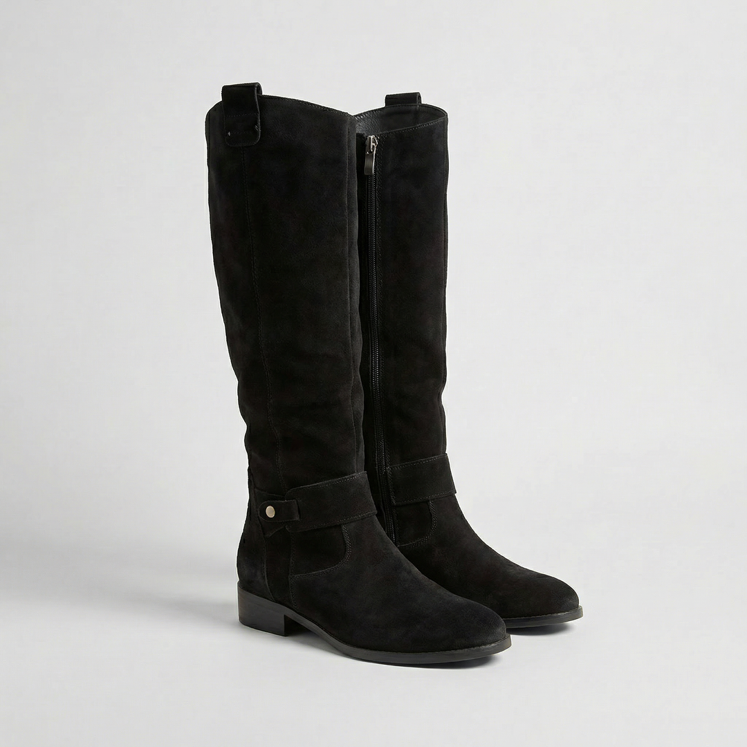 Genevieve | Knee-High Suede-Look Slouch Boots