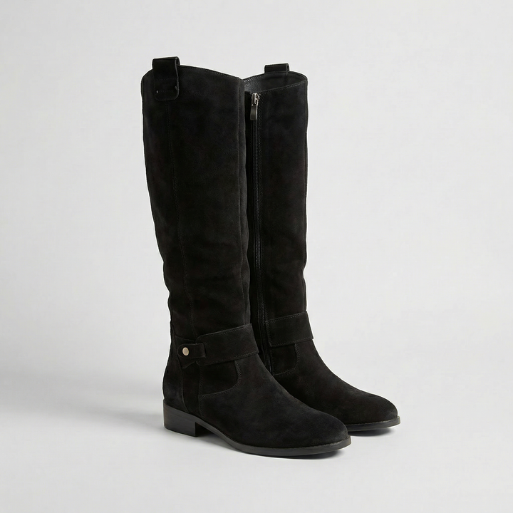 Genevieve | Knee-High Suede-Look Slouch Boots