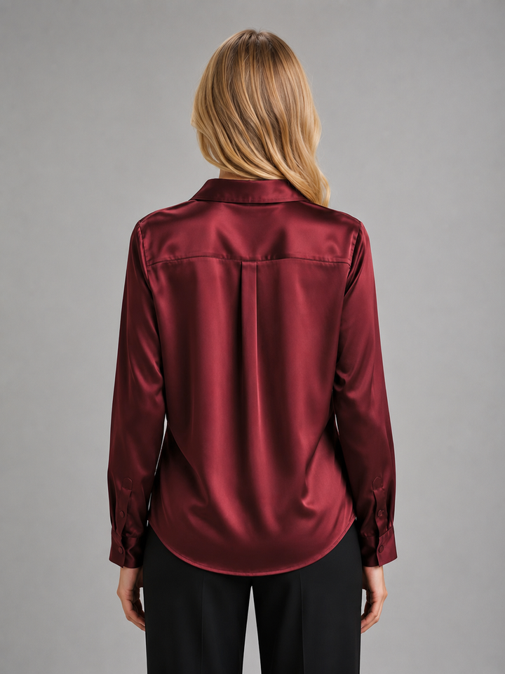 Odalys Wren | Satin Collared Blouse