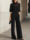 Rosalind Kate | Sheer Top and Wide-Leg Pants Set