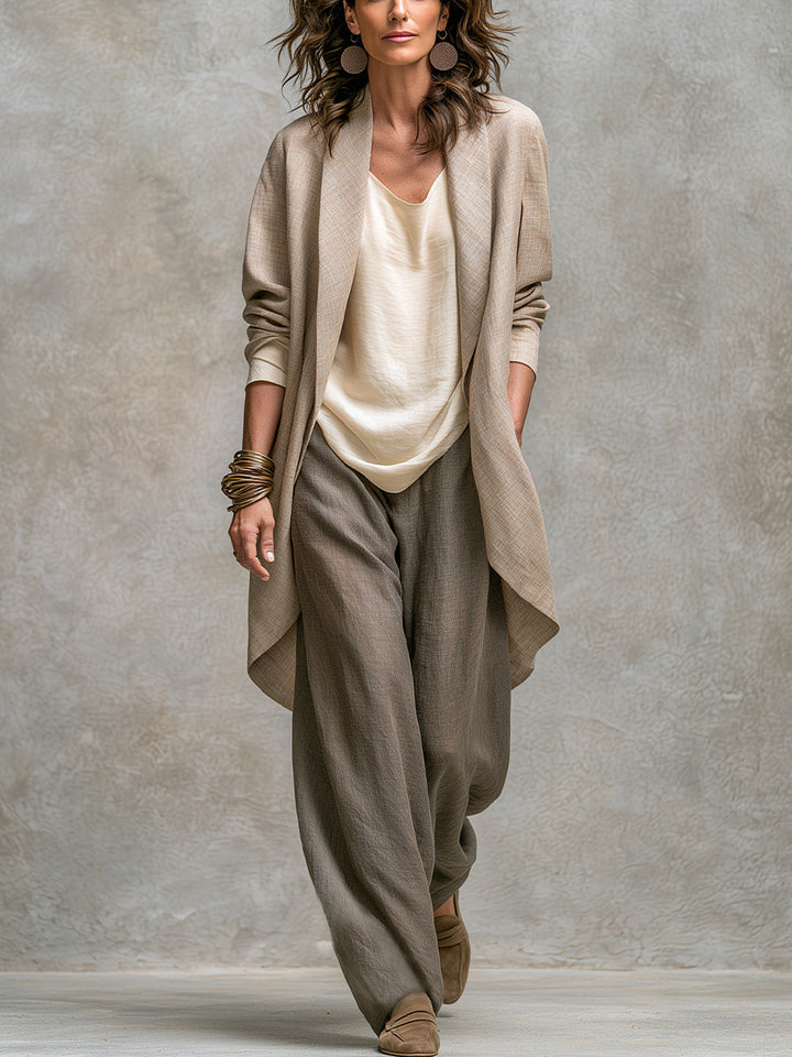 Marisette | Three-Piece Wide-Leg Pants Suit