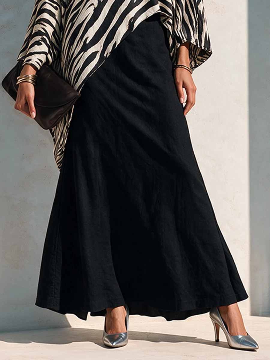 Odalys Zora | Zebra Print Top and Drape Skirt Set
