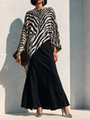 Odalys Zora | Zebra Print Top and Drape Skirt Set
