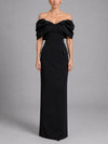 Josephine Elowen | Black Off-Shoulder Corset Maxi Dress