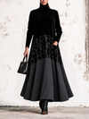 Marguerite Anne | Velvet Turtleneck Layered Maxi Dress